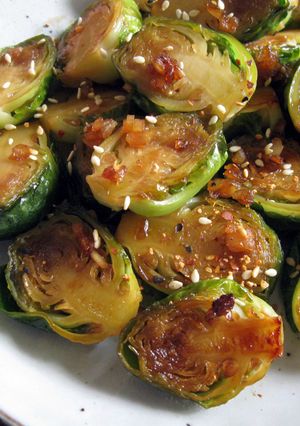 A picture of Teriyaki Brussels Sprouts.