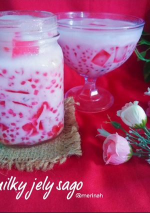 Foto resep Milky jely sago