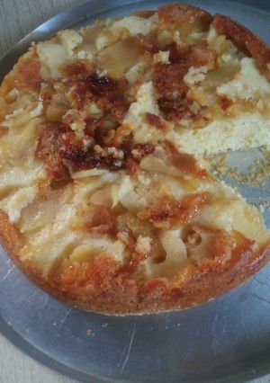 Una foto de Tarta de manzana invertida