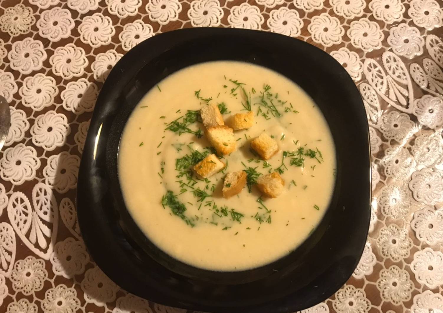 Сырный суп пюре с грибами и плавленным сыром рецепт с фото