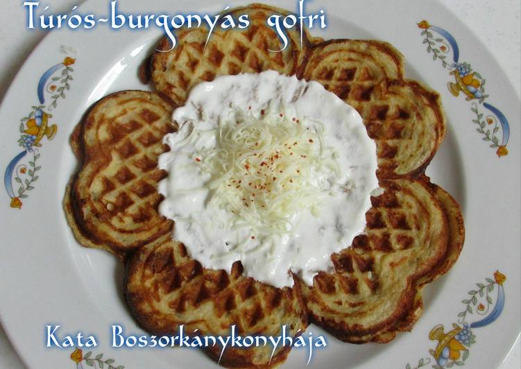 Túrós-burgonyás gofri (Gluténmentesen is)