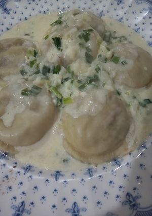Una foto de Sorrentinos de berenjena y de acelga