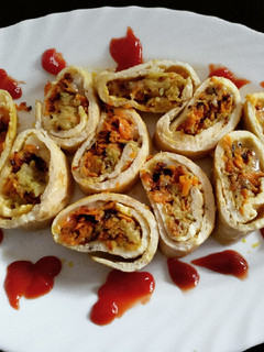 Una foto de Rollo de tortilla con queso
