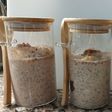 Avena trasnochada de cacao y banana saludable