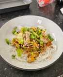 Pork spring roll bowl