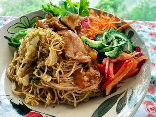 คั่วขนมเส้น🧄ปีใหม่เมืองแบบฟิวชั่น🥬🌶️🫑🍅🎉🧧