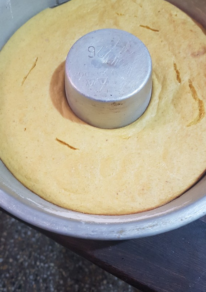 Una foto de Budín de naranja, avena y pasas en licuadora