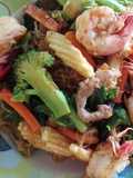 ผัดวุ้นเส้นผักรวม