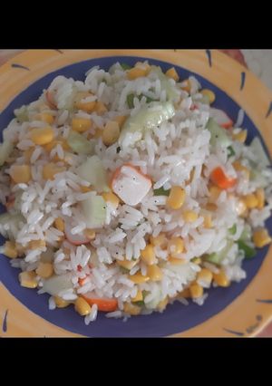 صورة لوصفة سلطة الرز باردة 👍👍👍