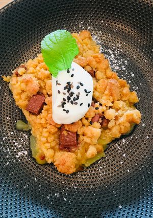 Une photo de Crumble Kiwi Pomme et Chocolat