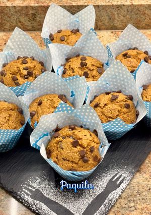 Una foto de 🧡Muffins de Calabaza con chips de chocolate