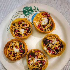 A picture of Katori chaat.