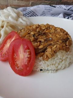 Foto resep Nasi tim tempe teri