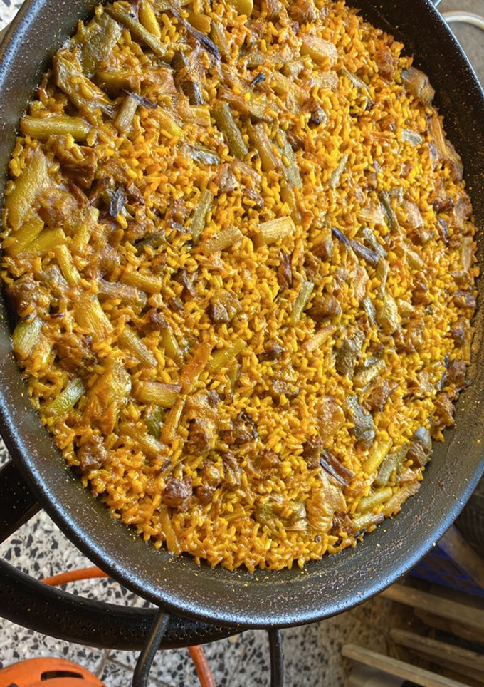 Una foto de Paella de lágrimas ibéricas