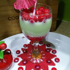 A picture of Cherry or banana shake 🍌🍒 #drinkcontest.
