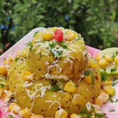 A picture of Healthy Breakfast- Sweetcorn Paneer Sooji Upma.