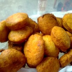 A picture of Orange mandazi#weekly jikoni challenge.