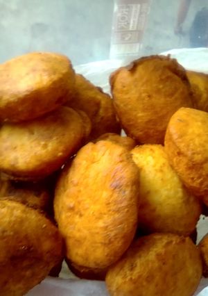 A picture of Orange mandazi#weekly jikoni challenge.