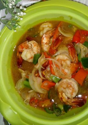 Foto resep Udang Kuah Pedas Manis