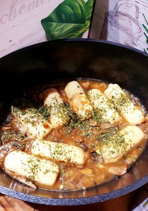 Une photo de Quenelles sauce forestière en cocotte Magimix
