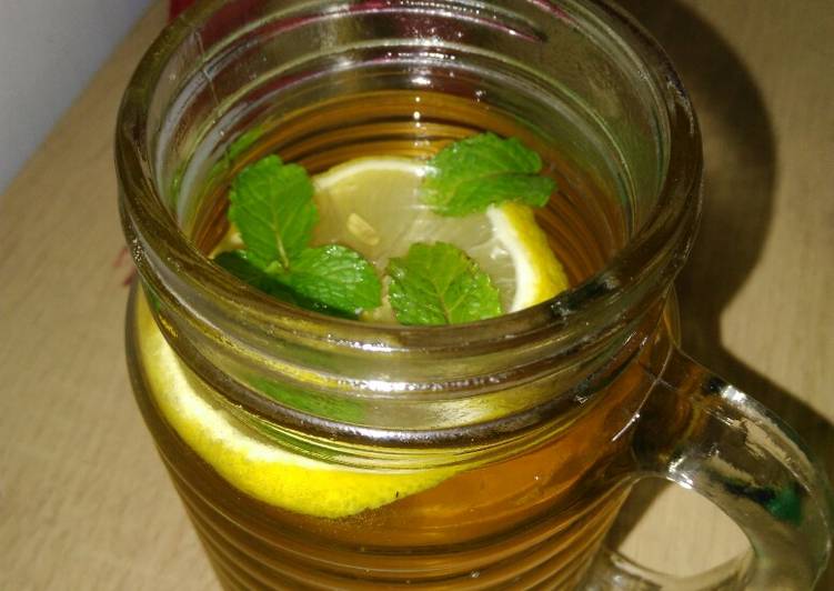 Lemon Gremin(greentea mint) tea #BikinRamadanBerkesan