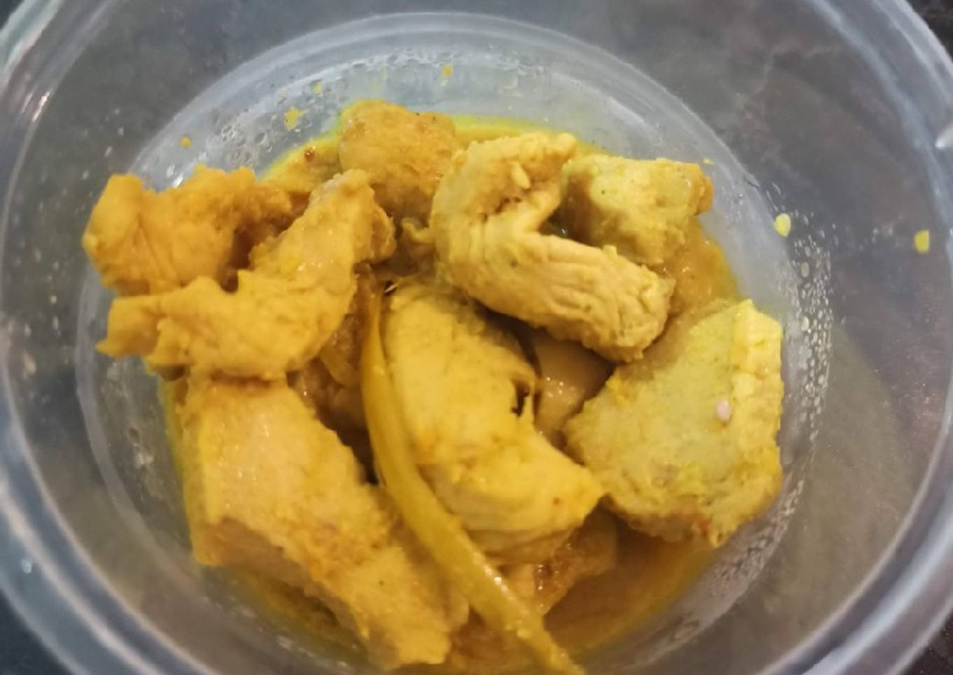 Ayam goreng bumbu kuning mpasi 11 bulan +