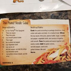 A picture of Thai peanut noodle salad.