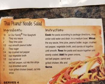 How To Serving Recipe Thai peanut noodle salad Savory Delicious
