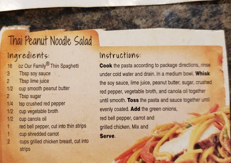 Thai peanut noodle salad