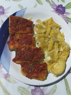 Una foto de Masa para pizza batida