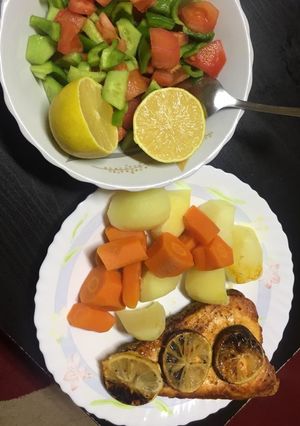 صورة لوصفة سلمون مشوي