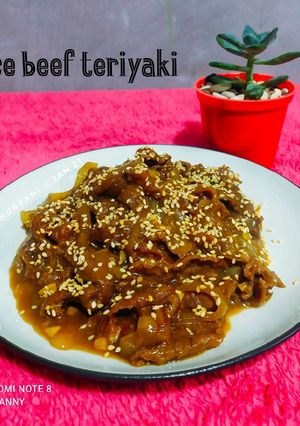 Foto resep Slice beef teriyaki