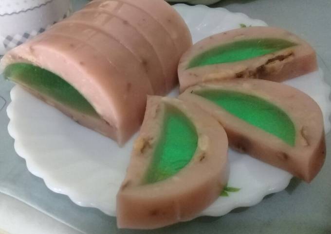 Puding melon & kelapa mix malkist keju coklat suka2 @dapurbyana