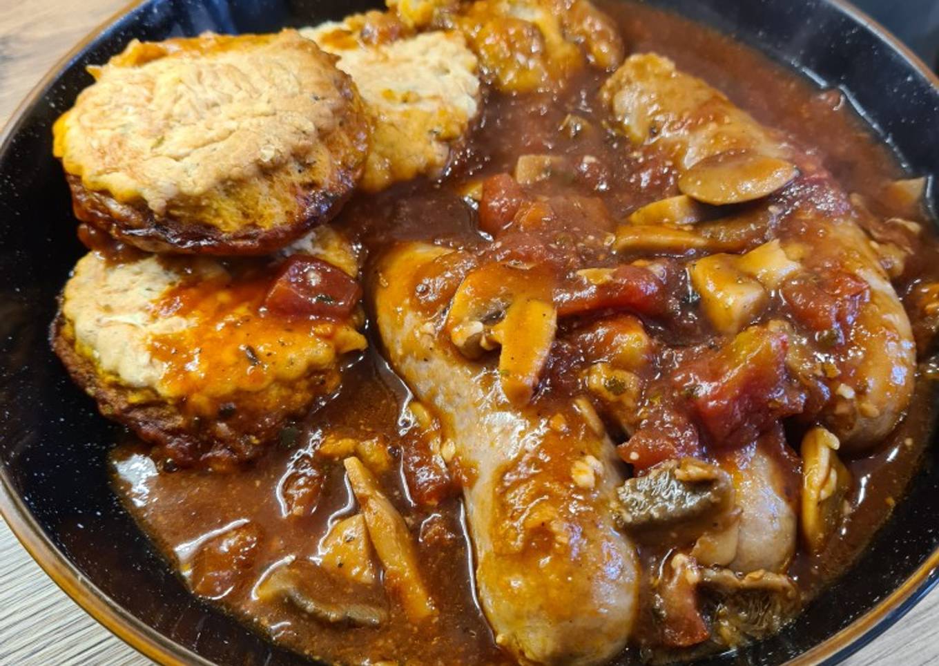 Sausage cobbler