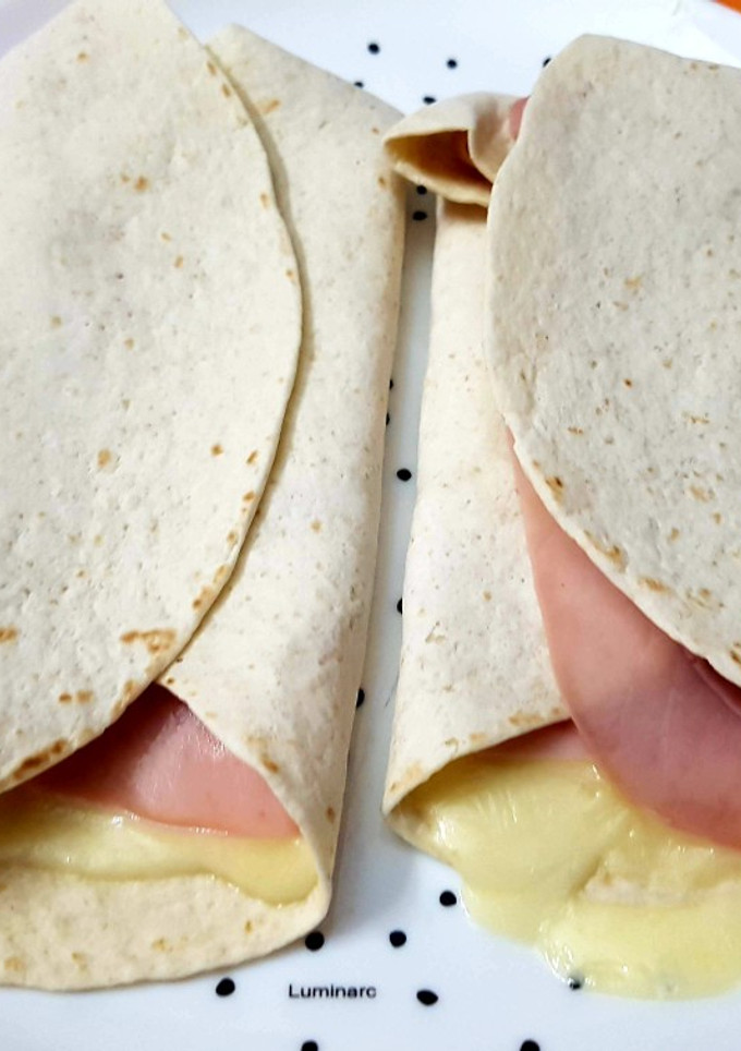 Una foto de Wraps de queso y jamón york