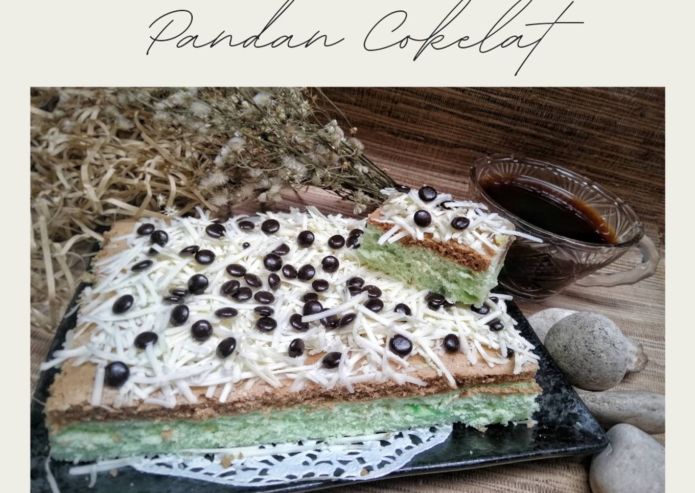 Bolu Kukus Pandan Cokelat - resep kuliner nusantara