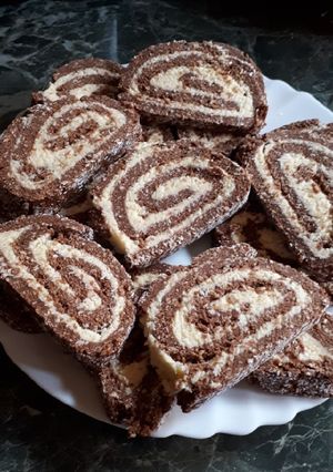 Kókuszos keksztekercs 🍪 recept fotója