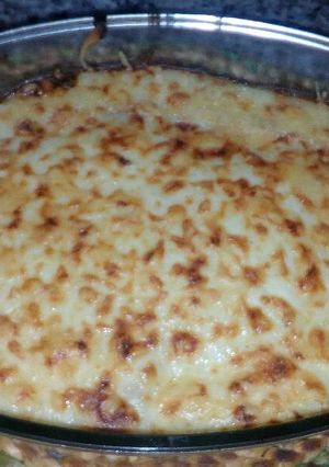 Una foto de Brócoli con bechamel gratinado
