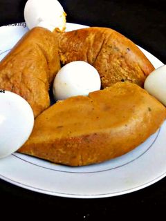 Alale da dafaffen kwai ainihin hoton girkin