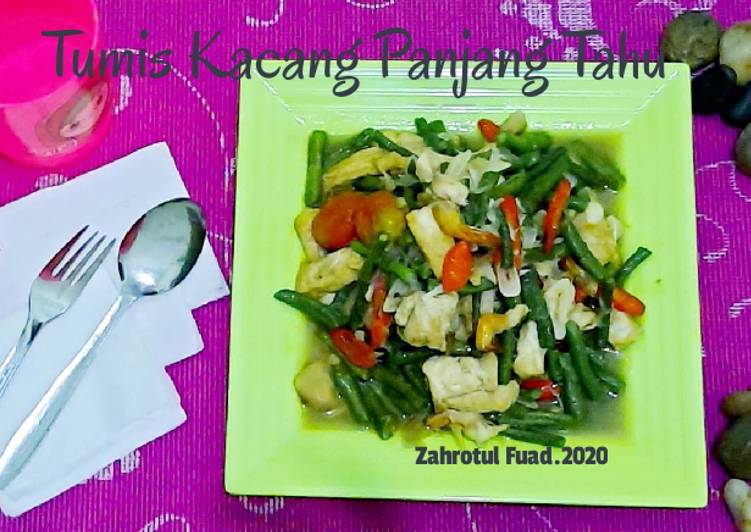 Tumis Kacang Panjang Tahu