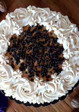 Foto di Torta al cacao e noci con namelaka al caffè