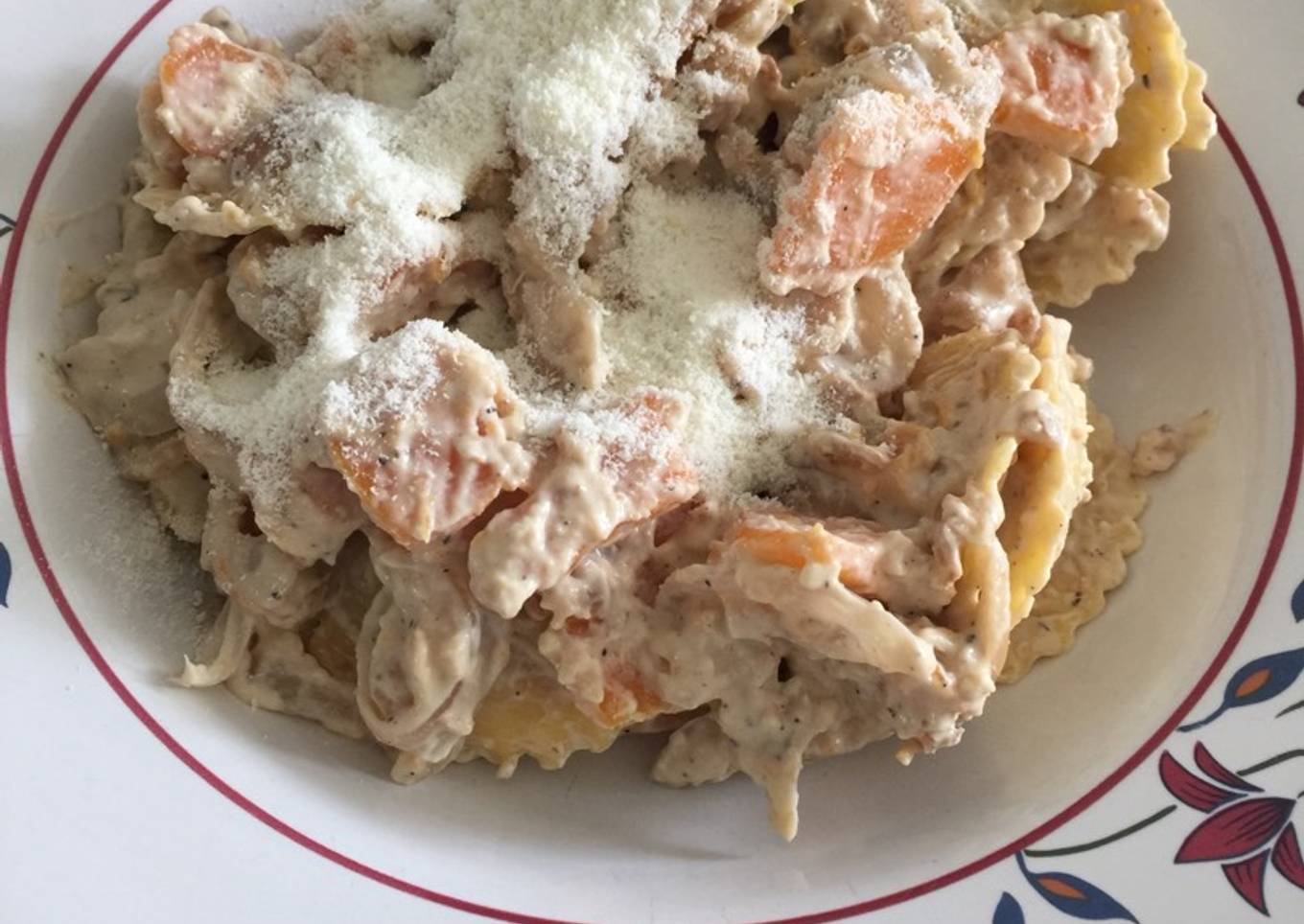 Ravioli de foie con calabaza y nueces