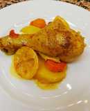 Muslo de pollo marroquí especiado