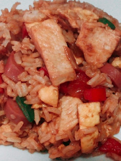 Una foto de Arroz chaufa! Un sabor dulce y salado 😋