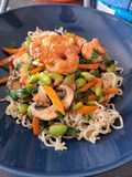 Chow mein crevettes