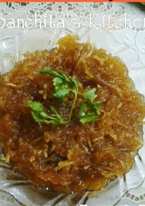 A picture of Raw Mango Meethi Chutney Pickle/ Chhunda.