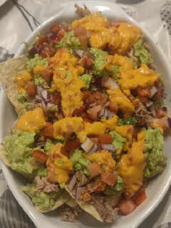 Una foto de Nachos pulled pork