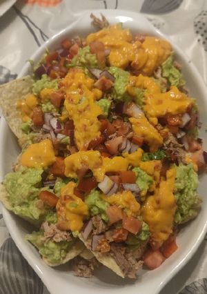 Una foto de Nachos pulled pork
