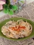 Creamy Spaghetti with Saikoro Beef