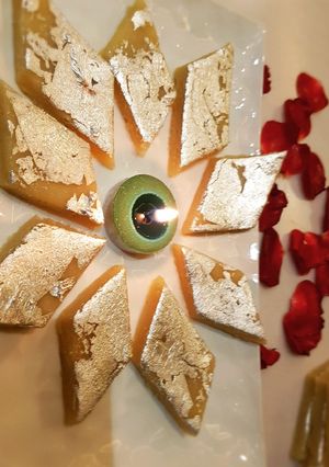 A picture of Kaju katli.